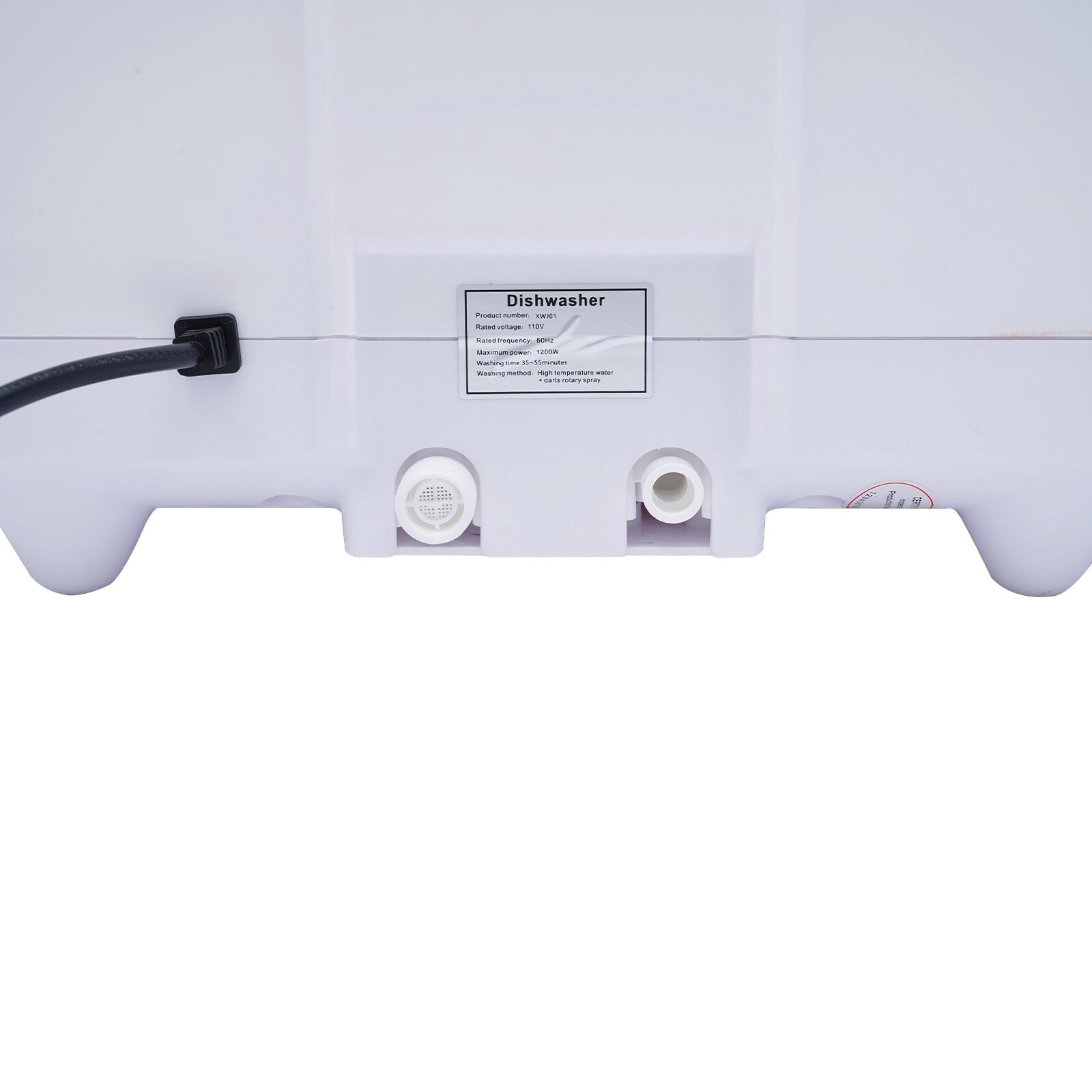DENEST Portable Dishwasher Countertop, Compact Dishwashers with 5L Built-in Water Tank & Inlet Hose, 5 Washing Programs, 12 High-Performance Spouts