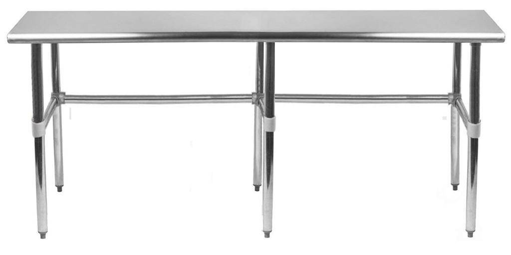 24 X 84 Stainless Steel Work Table With Open Base