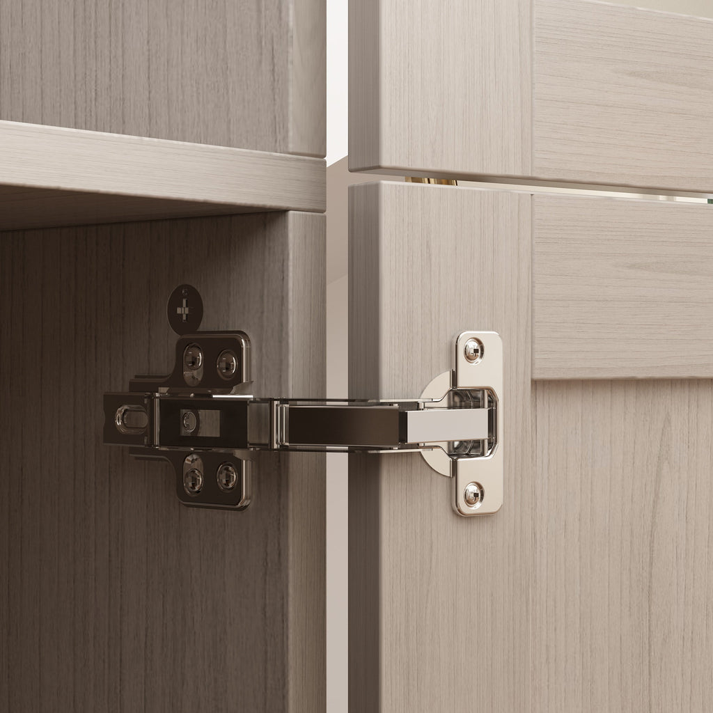 OxyLife 2 Door Wardrobe Armoire, White Closet Storage Organizer with Drawers and Shelves