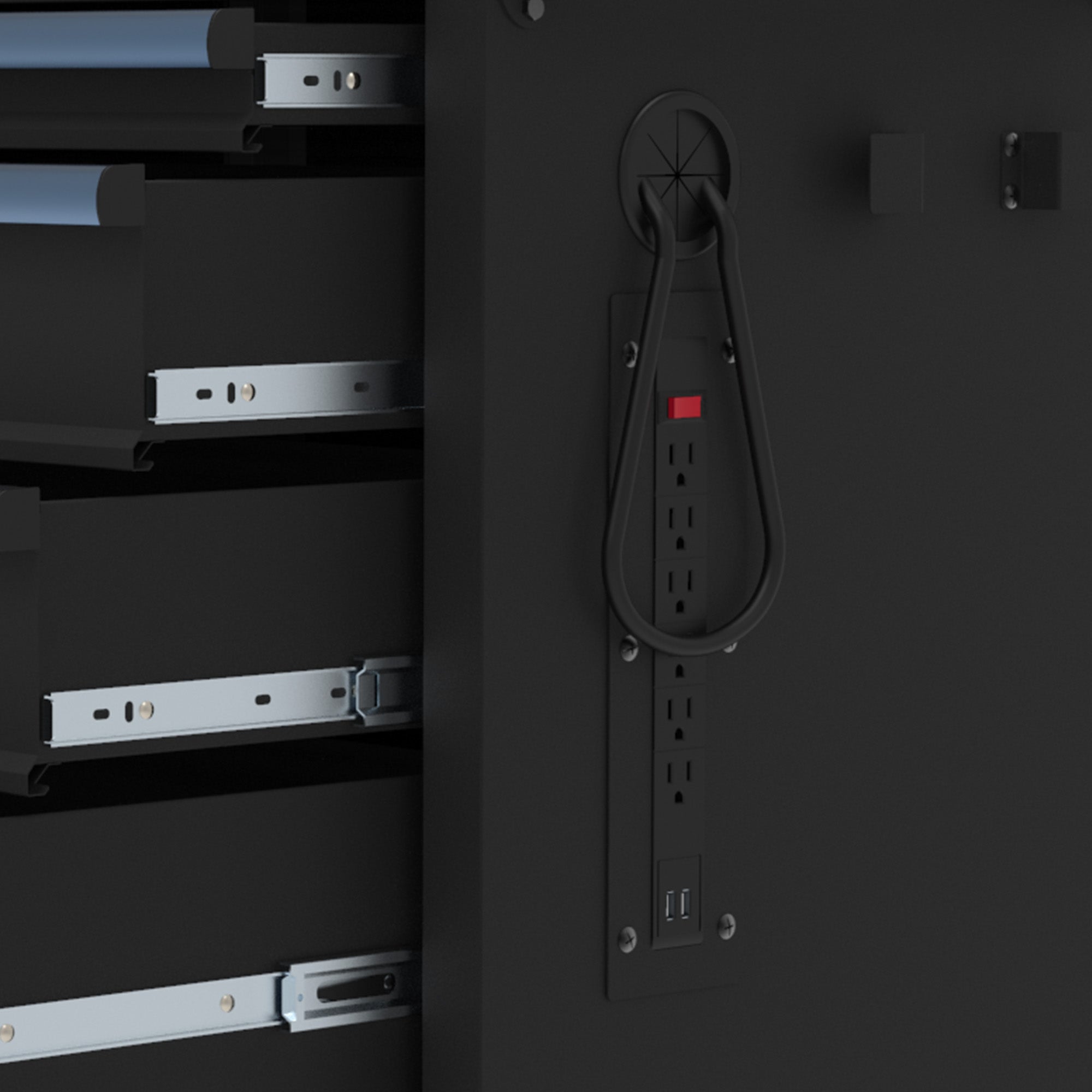 HART 36-Inch 5-Drawer Mobile Tool Chest Workbench with Wood Top, Rolling Garage Storage